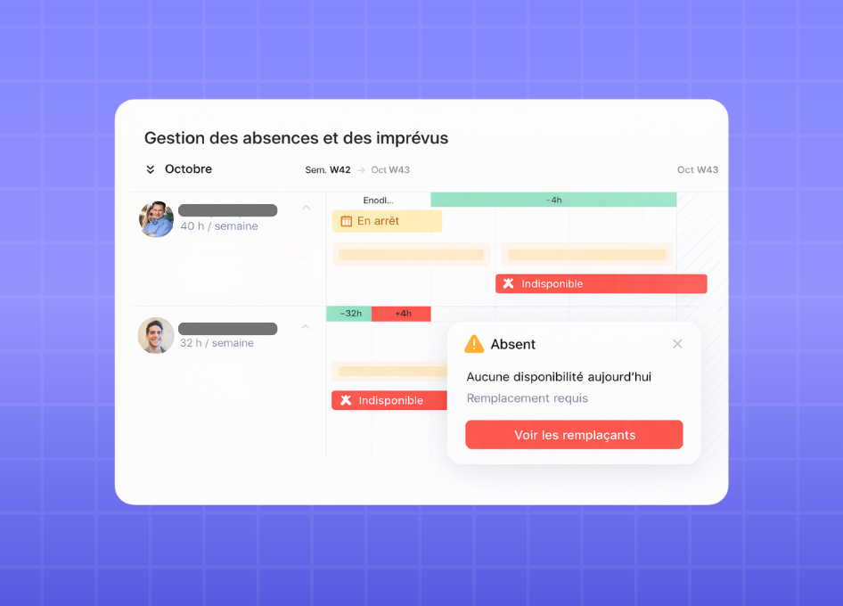 Gestion des absences et imprévus BatUp