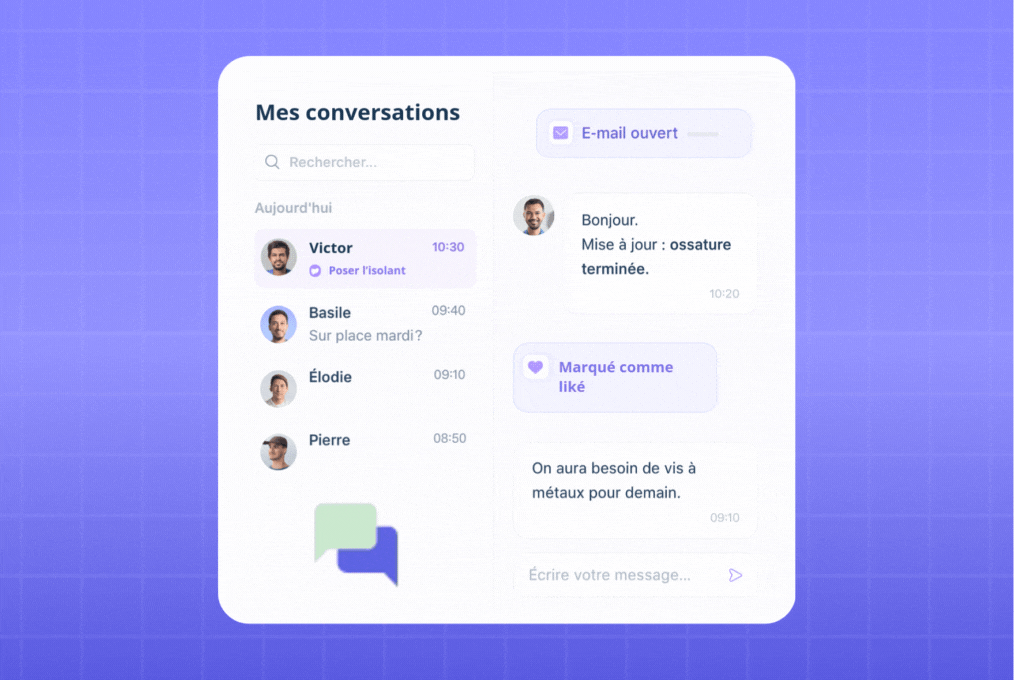 Chat interne BTP BatUp, alternative WhatsApp