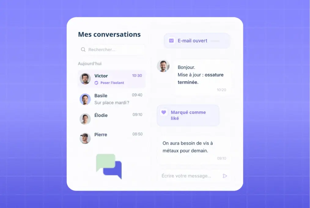 Chat interne BTP BatUp, alternative WhatsApp